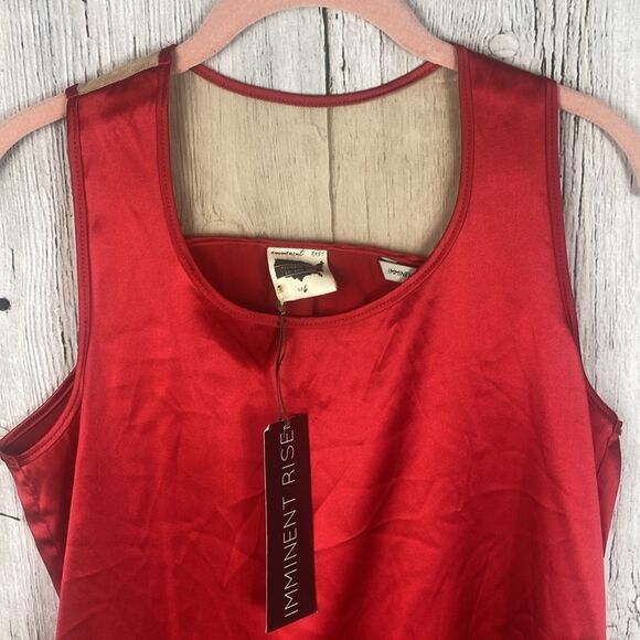 Imminent Rise Red Silk Orion Tank Size 6  289 - Picture 2 of 9
